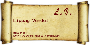 Lippay Vendel névjegykártya